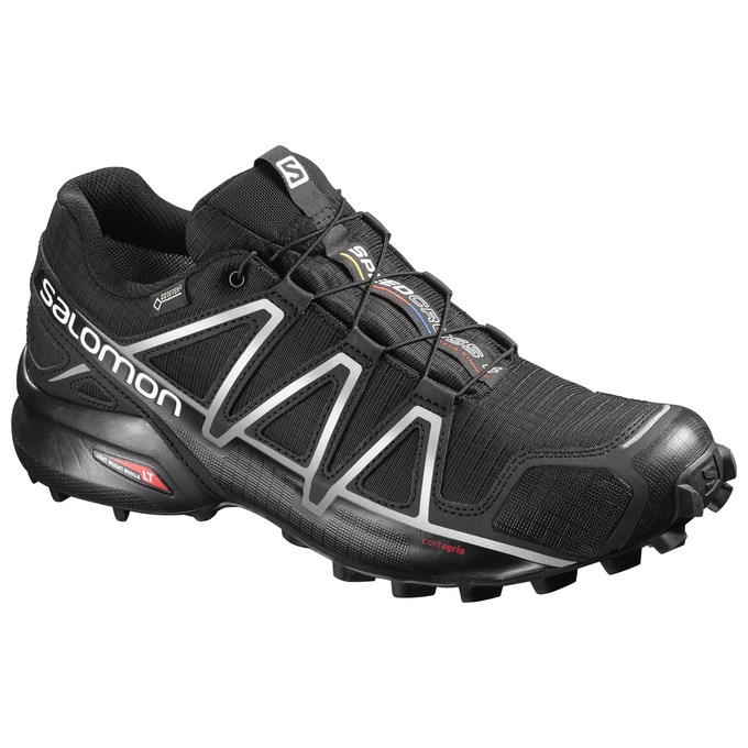 Salomon Israel SPEEDCROSS 4 GTX® - Mens Trail Running Shoes - Black (MONY-27945)